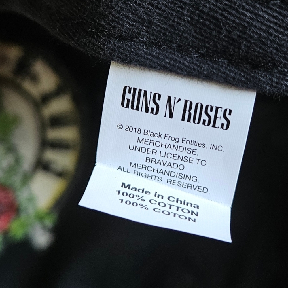 Guns N' Roses black cotton baseball cap adjustable strap logo on front - Picture 3 of 5